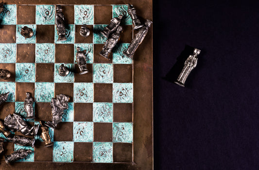 Metal & Wood Chess Set